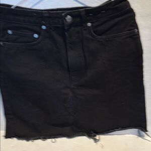 NA-KD Black Denim Mini Skirt in 38